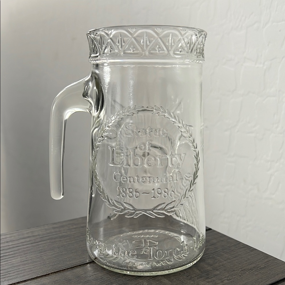 Vintage Anchor Glass Statue of Liberty Centennial 1886-1986 Glass Mug/Stein - Picture 3 of 10